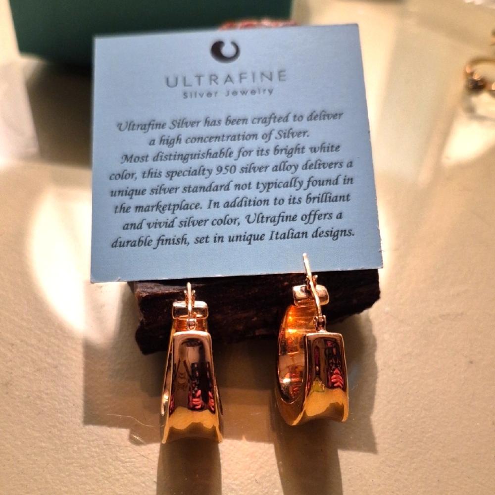 Ultrafine  950 Rose Gold Hoop Earrings